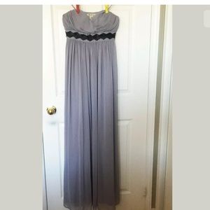 NWT BCBGENERATION Long dress Gray Ruffle Gown 6